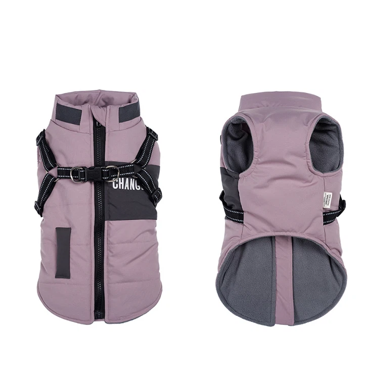 Luxury Dog Winter Jacket With Harness Coat Wholesale